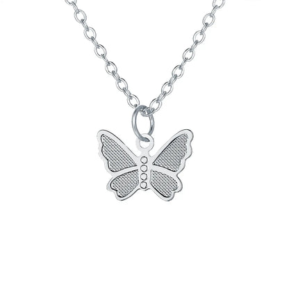 Hot-Selling Butterfly Pendant Necklace Creative Retro Simple Alloy Clavicle Chain Wholesale Nihaojewelry