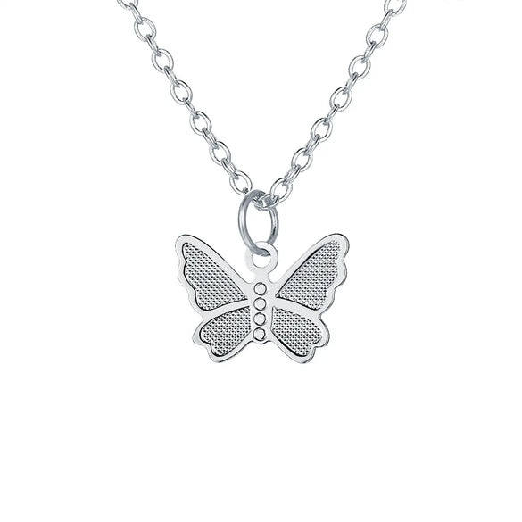 Hot-Selling Butterfly Pendant Necklace Creative Retro Simple Alloy Clavicle Chain Wholesale Gooddiy