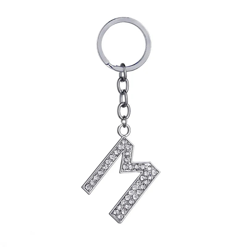 Hot-Selling Fashion 26 English Letters Diamond Keychain  Wholesale