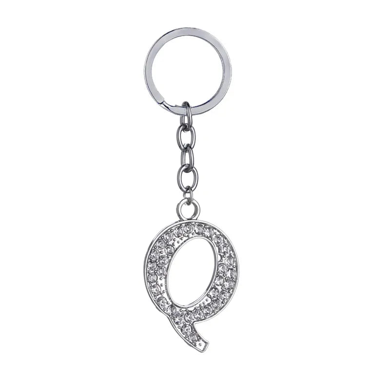 Hot-Selling Fashion 26 English Letters Diamond Keychain  Wholesale