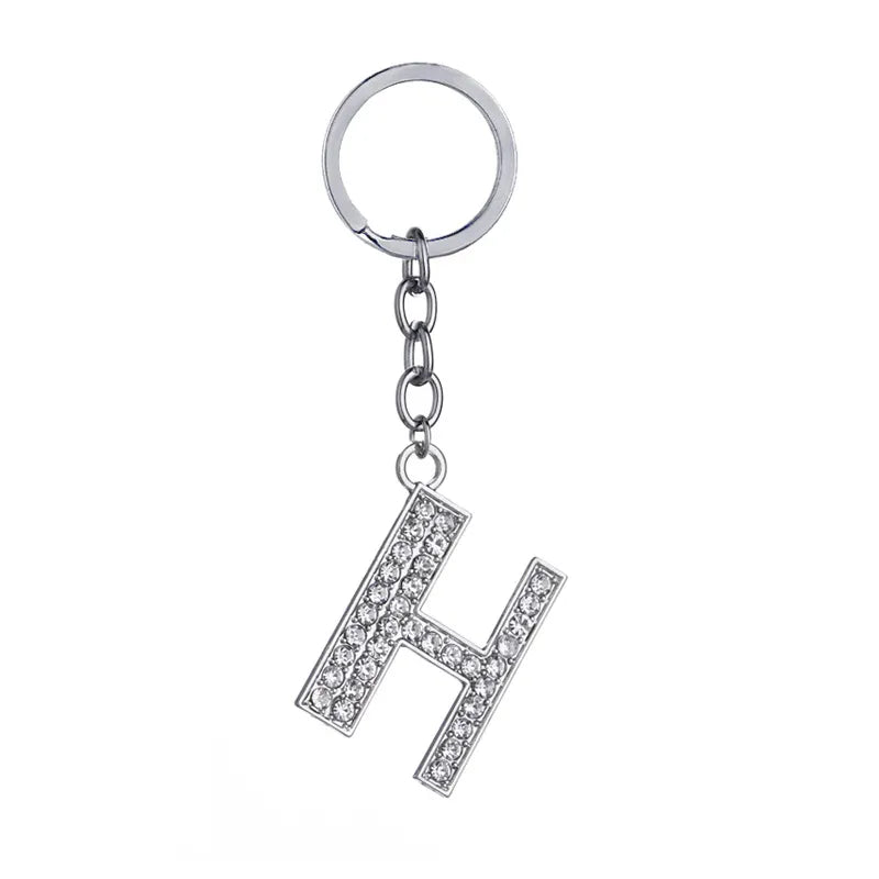 Hot-Selling Fashion 26 English Letters Diamond Keychain  Wholesale