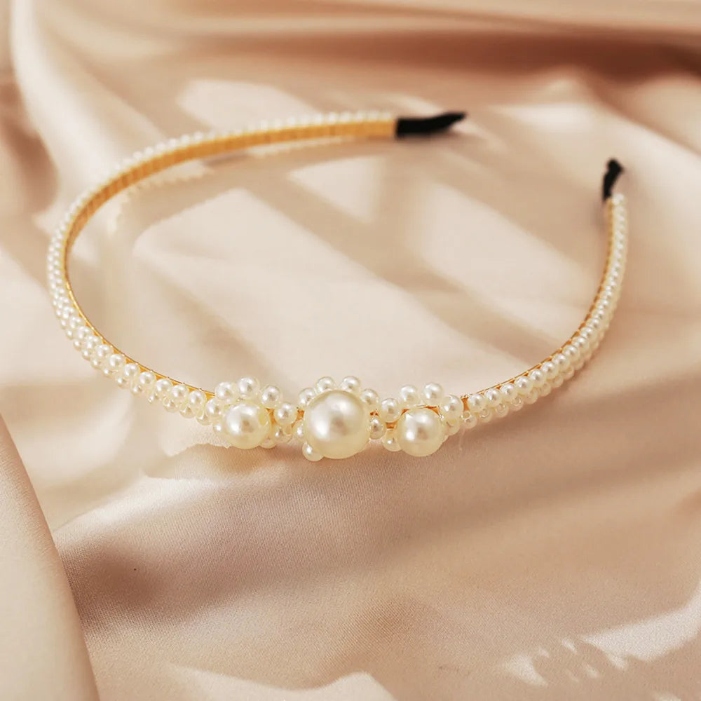 Hot Selling Faux Pearl Headband Creative Retro Fashion Pearl Headband