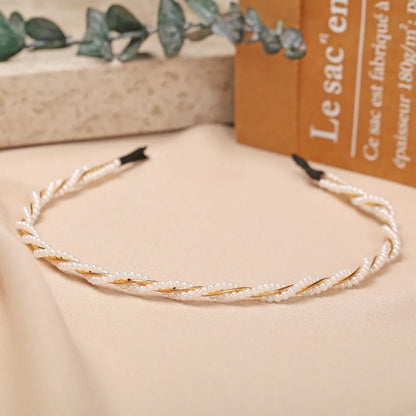 Hot Selling Faux Pearl Headband Creative Retro Fashion Pearl Headband