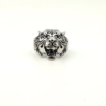 Hot-selling Jewelry Retro Punk Ring Leading Tiger Animal Big Ring Wholesale Gooddiy