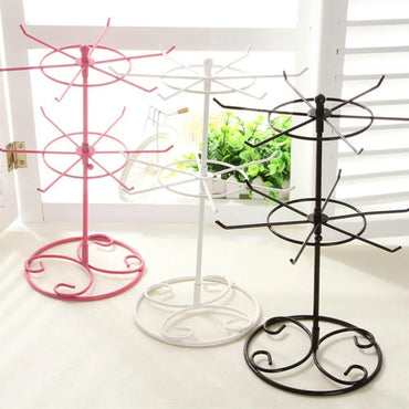 Hot Selling Rotating Jewelry Display Rack Double Necklace Rack Jewelry Storage Rack Mobile Phone Accessories Bead Hanger Wholesale