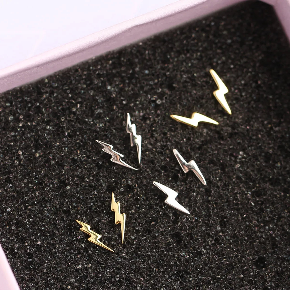 Simple Style Lightning Plating No Inlaid Earrings Ear Studs