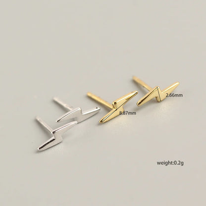 Simple Style Lightning Plating No Inlaid Earrings Ear Studs