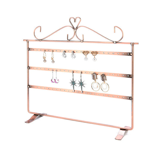 Hot-Selling Three-Tier Iron Display Rack Double-Sided Earring Storage Rack Wholesale Nihaojewelry