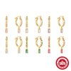 Hotselling Classic Fashion Eggshaped Square Earrings For Women Silver With Geometric Zirconia Design