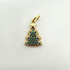 Hotselling Copper Goldplated Snowman Snowflake Christmas Tree Pendant Bracelet Necklace Diy Jewelry Accessories