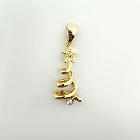 Hotselling Copper Goldplated Snowman Snowflake Christmas Tree Pendant Bracelet Necklace Diy Jewelry Accessories