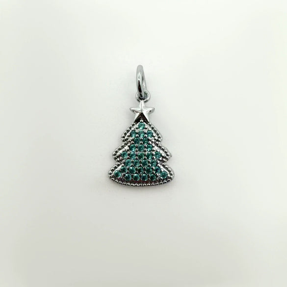 Hotselling Copper Goldplated Snowman Snowflake Christmas Tree Pendant Bracelet Necklace Diy Jewelry Accessories