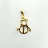 Hotselling Copper Goldplated Snowman Snowflake Christmas Tree Pendant Bracelet Necklace Diy Jewelry Accessories