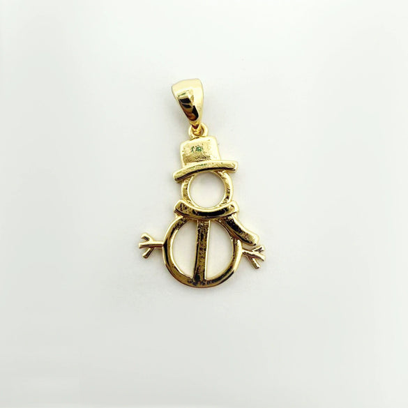 Hotselling Copper Goldplated Snowman Snowflake Christmas Tree Pendant Bracelet Necklace Diy Jewelry Accessories