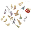 Hotselling Copper Goldplated Snowman Snowflake Christmas Tree Pendant Bracelet Necklace Diy Jewelry Accessories