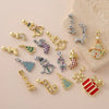 Hotselling Copper Goldplated Snowman Snowflake Christmas Tree Pendant Bracelet Necklace Diy Jewelry Accessories