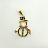 Hotselling Copper Goldplated Snowman Snowflake Christmas Tree Pendant Bracelet Necklace Diy Jewelry Accessories