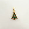 Hotselling Copper Goldplated Snowman Snowflake Christmas Tree Pendant Bracelet Necklace Diy Jewelry Accessories