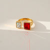 Hotselling Geometric Electroplated Unisex Retro Adjustable Rings