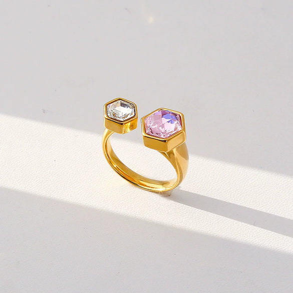 Hotselling Geometric Electroplated Unisex Retro Adjustable Rings