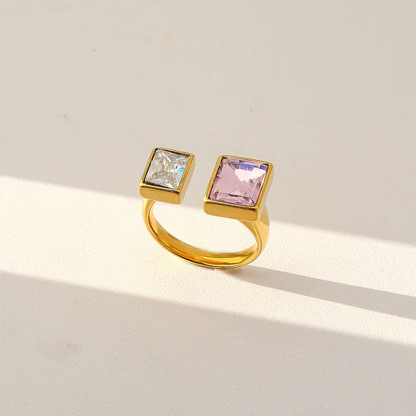 Hotselling Geometric Electroplated Unisex Retro Adjustable Rings