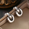 Hotselling Semiround Ring Buckle Ushape Titanium Steel Earrings With Personality Niche Design 18K Goldplated Electroplated For Women