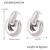 Hotselling Semiround Ring Buckle Ushape Titanium Steel Earrings With Personality Niche Design 18K Goldplated Electroplated For Women
