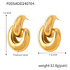 Hotselling Semiround Ring Buckle Ushape Titanium Steel Earrings With Personality Niche Design 18K Goldplated Electroplated For Women