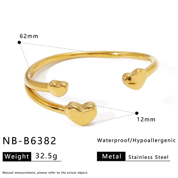 Hotselling Stainless Steel 18K Gold Electroplated Polished Bracelet With Geometric Knot Design
