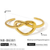 Hotselling Stainless Steel 18K Gold Electroplated Polished Bracelet With Geometric Knot Design