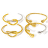 Hotselling Stainless Steel 18K Gold Electroplated Polished Bracelet With Geometric Knot Design