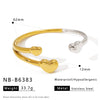 Hotselling Stainless Steel 18K Gold Electroplated Polished Bracelet With Geometric Knot Design
