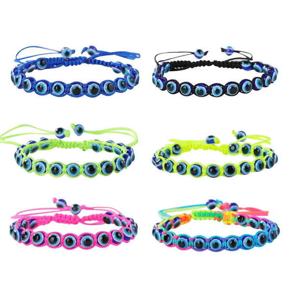 Hottest Jewelry Wholesale Ethnic Style Devil's Eye Bracelet Colorful Handwoven Eye Bracelet