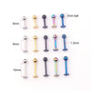 Human Body Puncture Jewelry Stainless Steel Round Geometric Vacuum Plating Electroplating Unisex