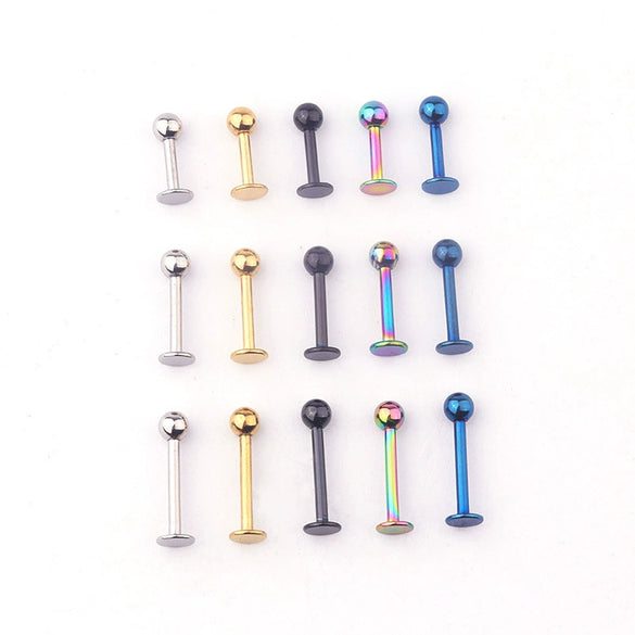 Human Body Puncture Jewelry Stainless Steel Round Geometric Vacuum Plating Electroplating Unisex