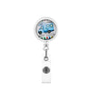Id Buckle Abs Material Modern Art Style With Rotating Back Clip And Glue Work Permit Patch