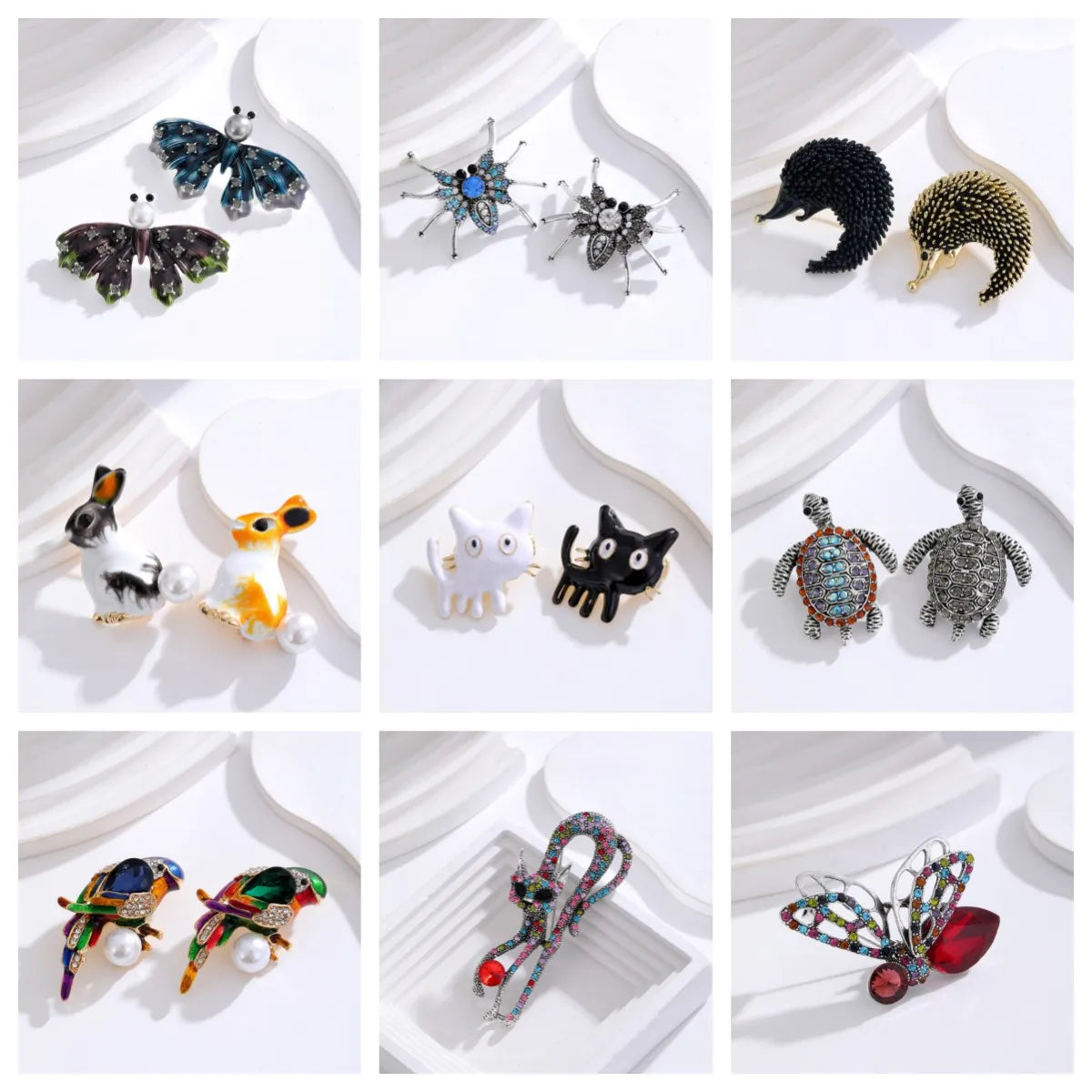 IG Style Animal Alloy Inlay Rhinestones Unisex Brooches