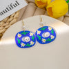 IG Style Animal Leaves Flower 3D Print Arylic Earrings