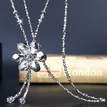 IG Style Artistic Flower Artificial Crystal Glass Wholesale Pendant Necklace