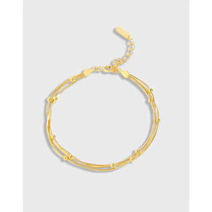 Ig Style Basic Geometric Sterling Silver Plating 18k Gold Plated White Gold Plated Bracelets