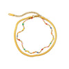 Wholesale Jewelry IG Style Beach Simple Style Geometric Solid Color 201 Stainless Steel 304 Stainless Steel 18K Gold Plated Stoving Varnish Anklet