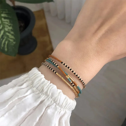 IG Style Bohemian Geometric Mostacilla Glass Wholesale Bracelets