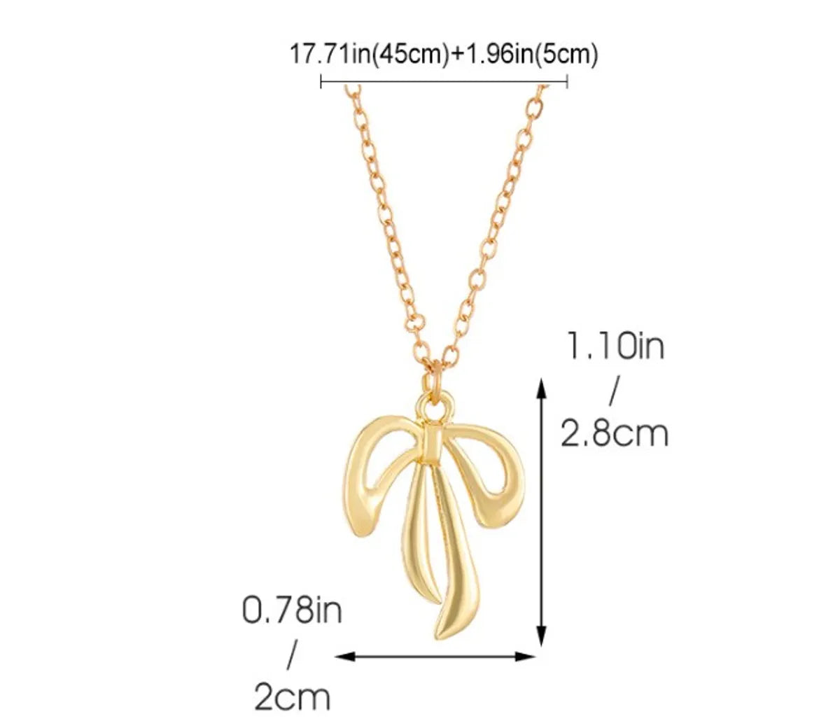 IG Style Bow Knot Alloy Plating Women's Pendant Necklace