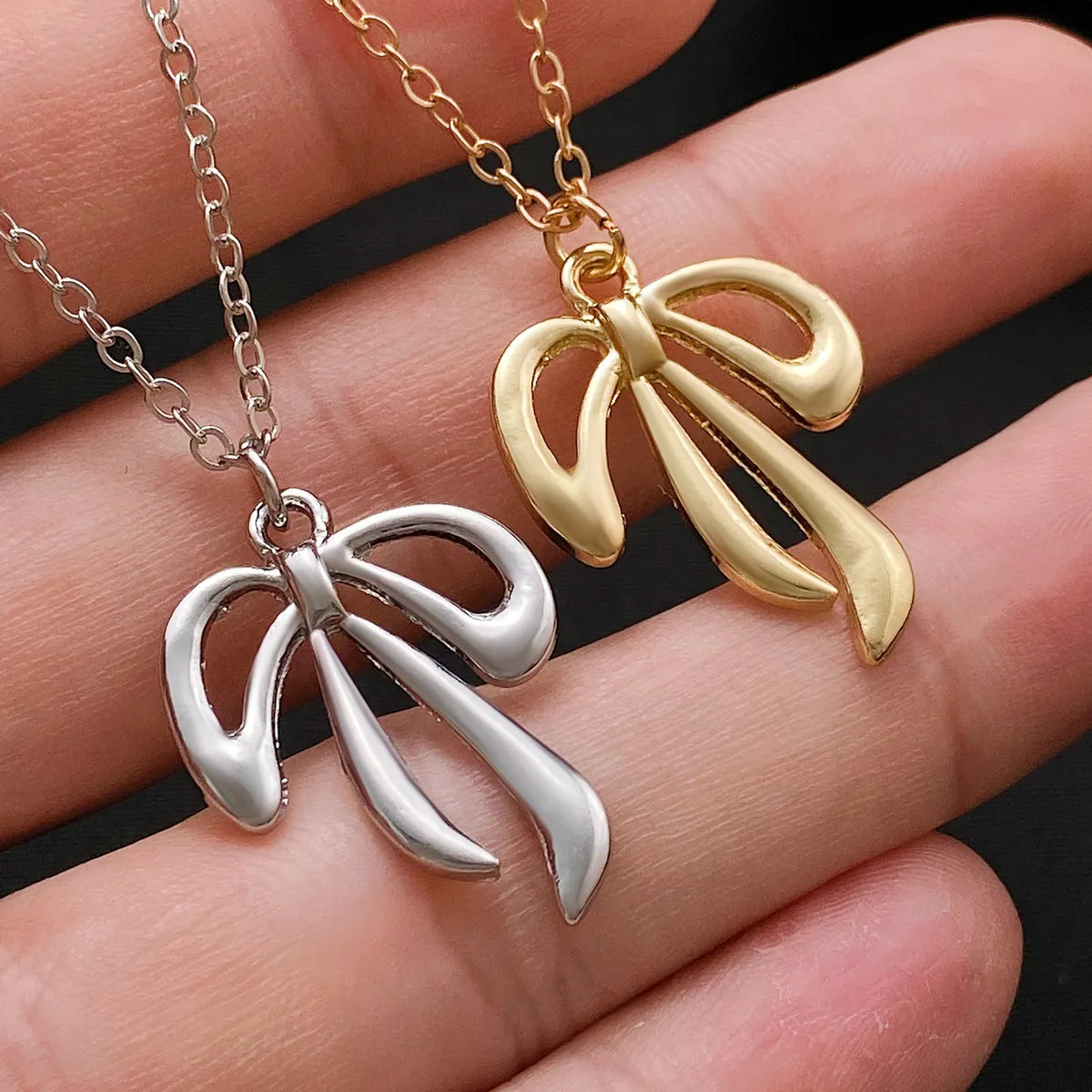 IG Style Bow Knot Alloy Plating Women's Pendant Necklace