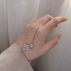 IG Style Bow Knot Alloy Titanium Steel Plating Inlay Zircon Women'S Rings Earrings Necklace