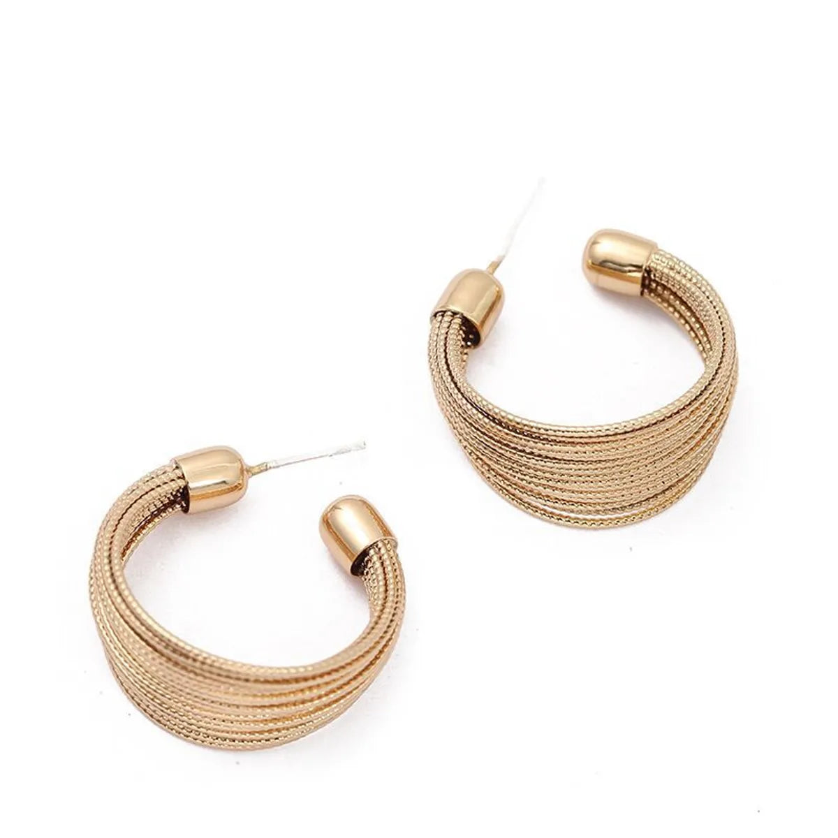 1 Pair Ig Style C Shape Plating Alloy Ear Studs