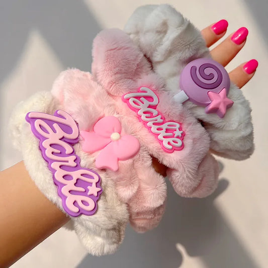 Ig Style Candy  Bow Knot Plush Hair Tie