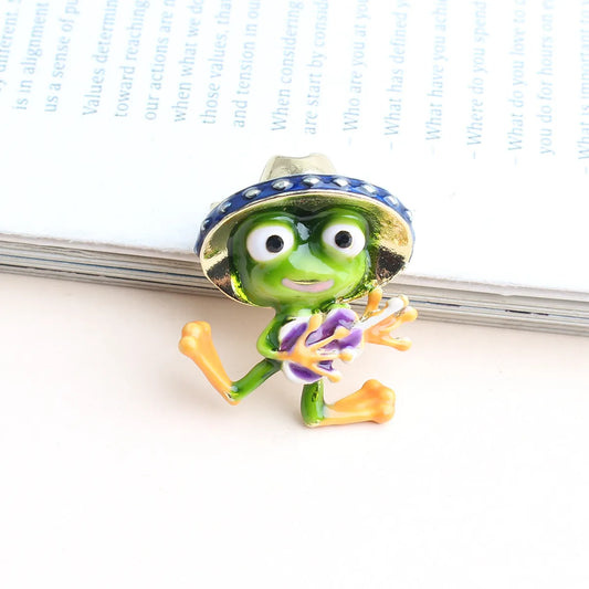 Ig Style Cartoon Style Frog Alloy Inlay Artificial Gemstones Unisex Brooches