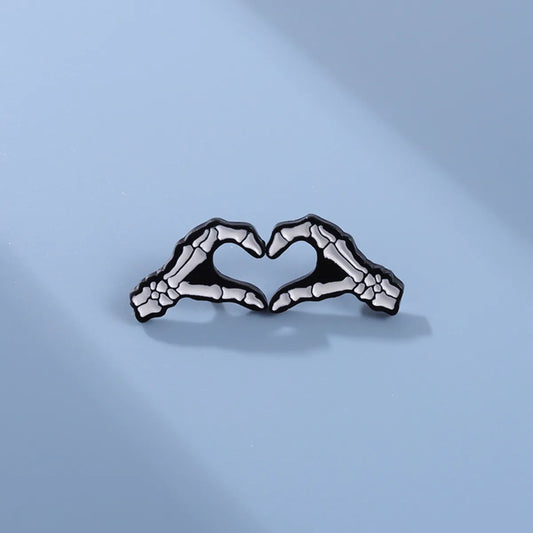 Ig Style Cartoon Style Gesture Heart Shape Alloy Stoving Varnish Unisex Brooches