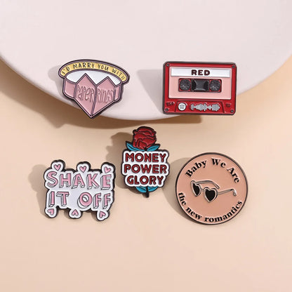 Ig Style Cartoon Style Letter Alloy Stoving Varnish Unisex Brooches